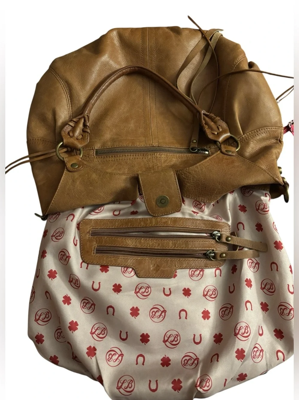 Tan Leather Hobo Tote Bag - Women